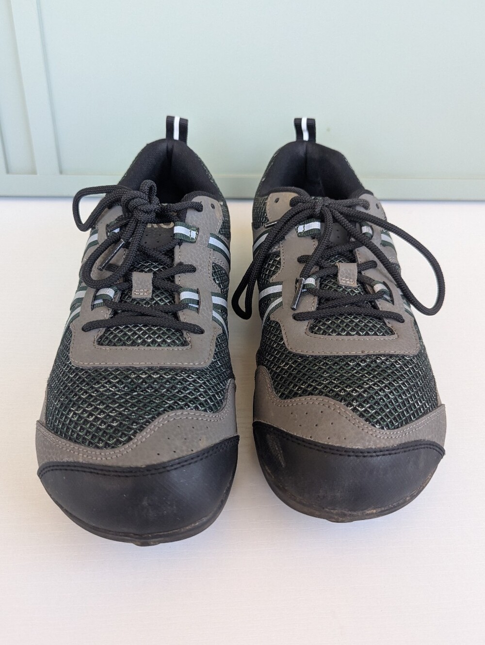 Men's Green & Gray Athletic Mesh Sneakers - Picture 2 of 10